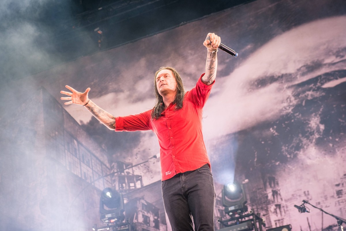 die deutsche metalcore Band Heaven Shall Burn - urspr�nglich aus Saalfeld stammend - auf dem Highfield Festival 2023. Aktuelle Besetzung Gesang Marcus Bischoff E-Gitarre Maik Weichert E-Gitarre Alexan ...