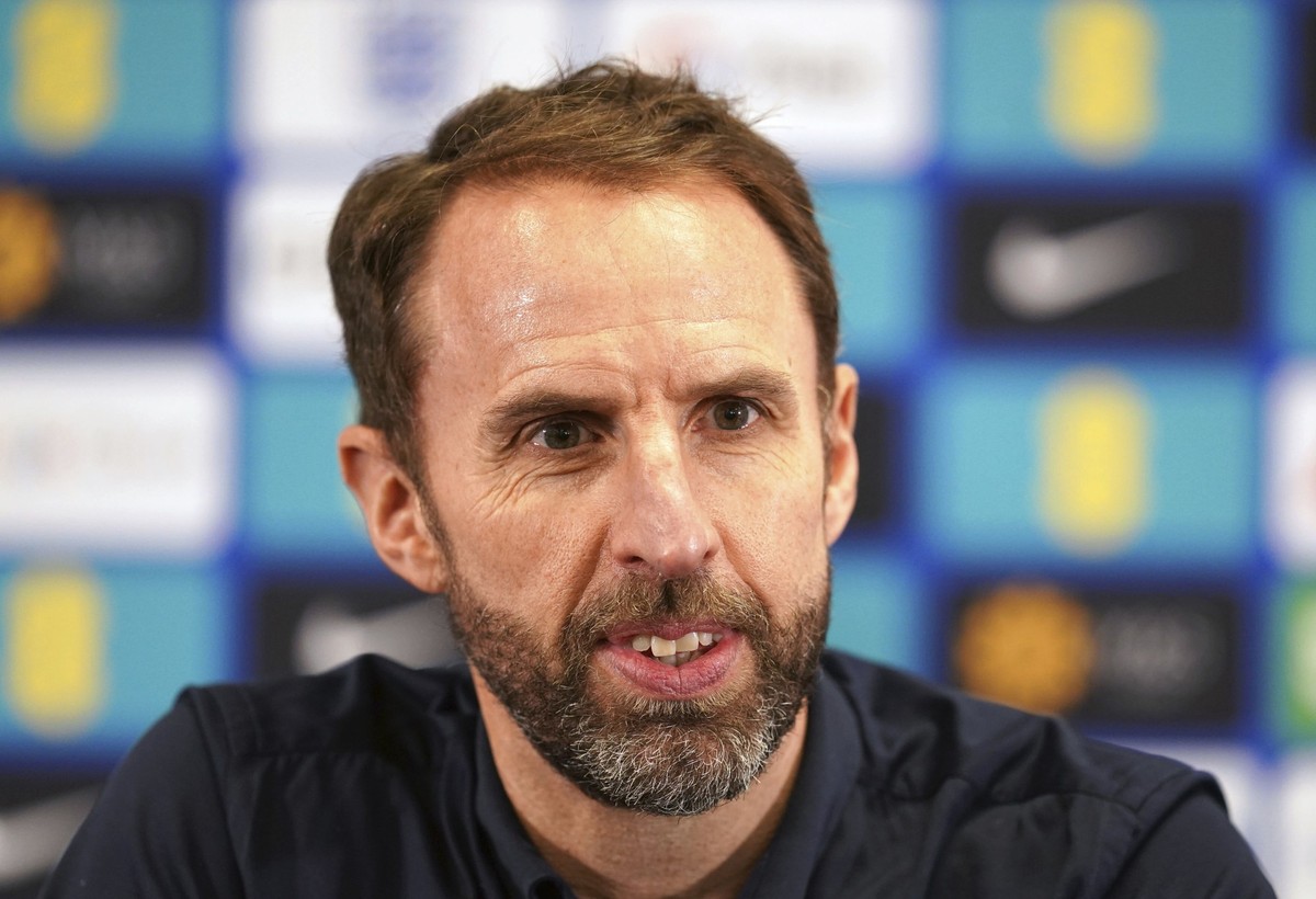 England manager Gareth Southgate speaks during a press conference at St George&#039;s Park, Burton upon Trent after England&#039;s training squad was announced ahead of Euro 2024 soccer tournament, Tu ...