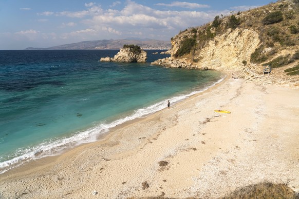 Pasqyra Beach Strand Pasqyra Beach zwischen Saranda und Ksamil, Albanien, Europa Mirror or Pasqyra Beach between Sarande and Ksamil, Albania, Europe