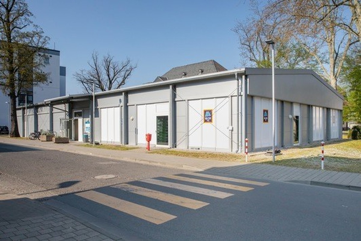 In diesem neuen Aldi sollen Klinik-Mitarbeiter in Zukunft einkaufen.