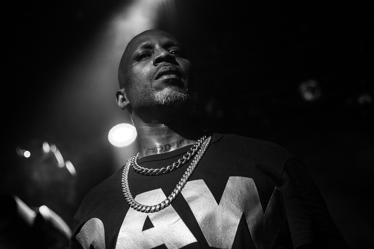 April 1, 2019 - Manhattan, New York, U.S. - DMX stops to listen to the crowd on his first night of the tour at Irving Plaza in New York City. The show prompted the 20th anniversary of DMX's debut ...