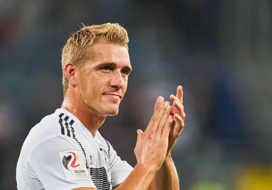 Germany - Peru, Sinsheim, Sept 09, 2018 Nils PETERSEN, DFB 23 celebration, celebrate GERMANY - PERU 2-1 Important: DFB regulations prohibit any use of photographs as image sequences and/or quasi-video ...