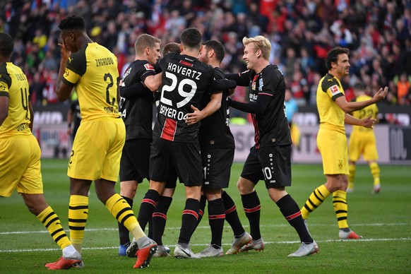 GER, 1. FBL, Bayer 04 Leverkusen vs. Borussia Dortmund / 29. 09.2018, BayArena, Leverkusen, GER, 1. FBL, Bayer 04 Leverkusen vs. Borussia Dortmund, DFL regulations prohibit any use of photographs as i ...