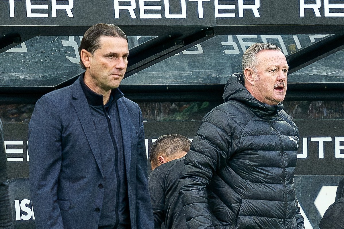 ARCHIV - 19.10.2024, Nordrhein-Westfalen, Mönchengladbach: Fußball: Bundesliga, Borussia Mönchengladbach - 1. FC Heidenheim, 7. Spieltag, Stadion im Borussia-Park. Gladbachs Trainer Gerardo Seoane (l) ...