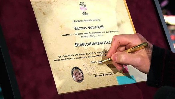 Gottschalk unterzeichnet ProSieben-Vertrag.