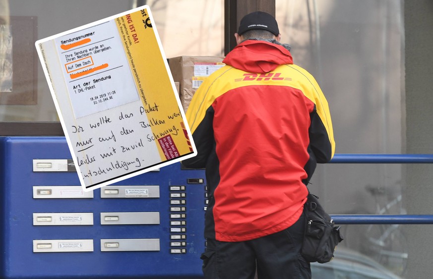 DHL-Paketzustellung in der Vorweihnachtszeit in Freiburg. *** DHL parcel delivery in the pre-Christmas time in Freiburg