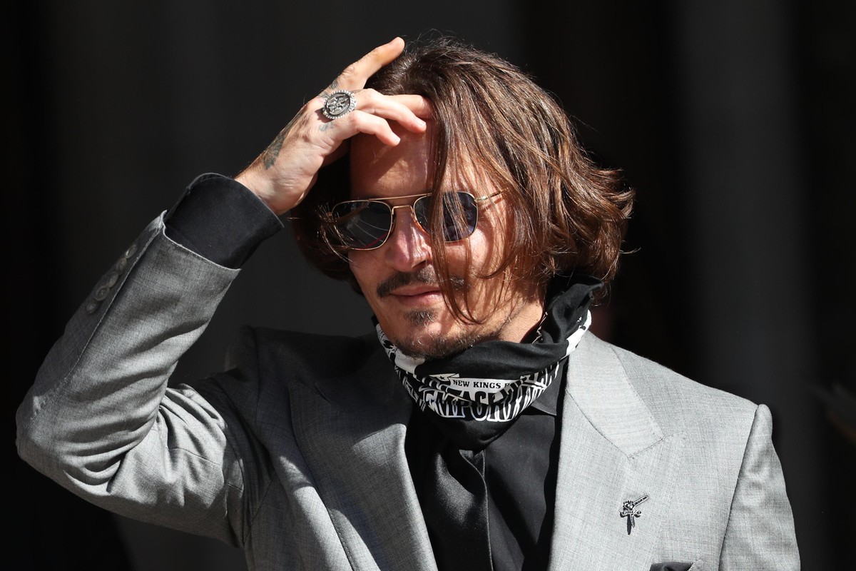 28.07.2020, Großbritannien, London: Der US-amerikanische Schauspieler Johnny Depp trifft am letzten Verhandlungstag seiner Verleumdungsklage gegen den Verlag News Group Newspapers vor dem High Court e ...