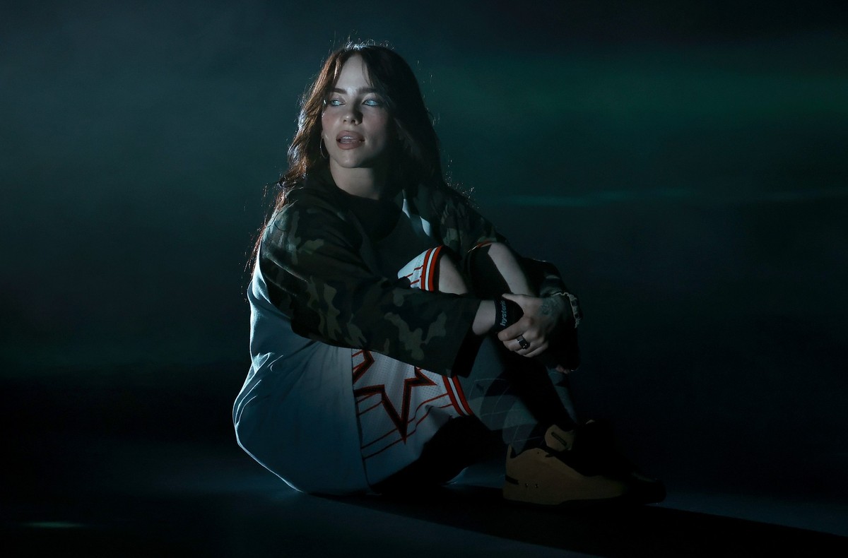 NEW YORK, NEW YORK - MAY 15: Billie Eilish performs onstage during "Hit Me Hard And Soft" Album Release Listening Party at Barclays Center on May 15, 2024 in New York City. (Photo by Arturo ...