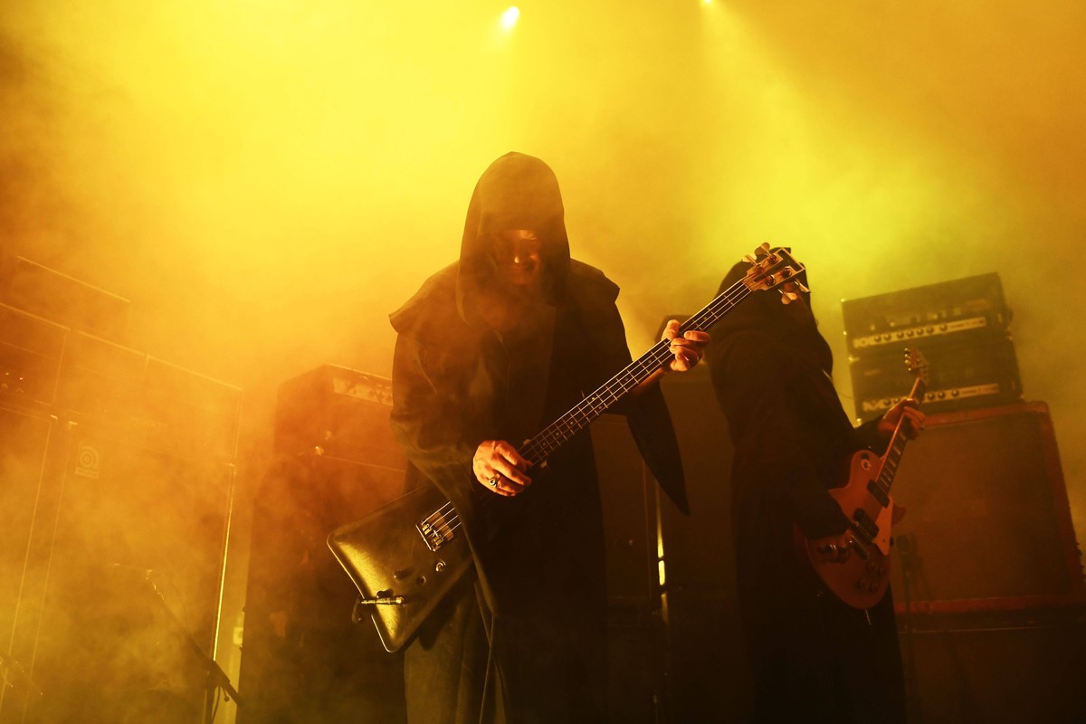 Sunn O performing at Roundhouse, Camden in London LONDON, ENGLAND - OCTOBER 28: Sunn O performing at Roundhouse, Camden on October 28, 2019 in London, England. CAP/MAR MAR/ Great Britain UK Copyright: ...