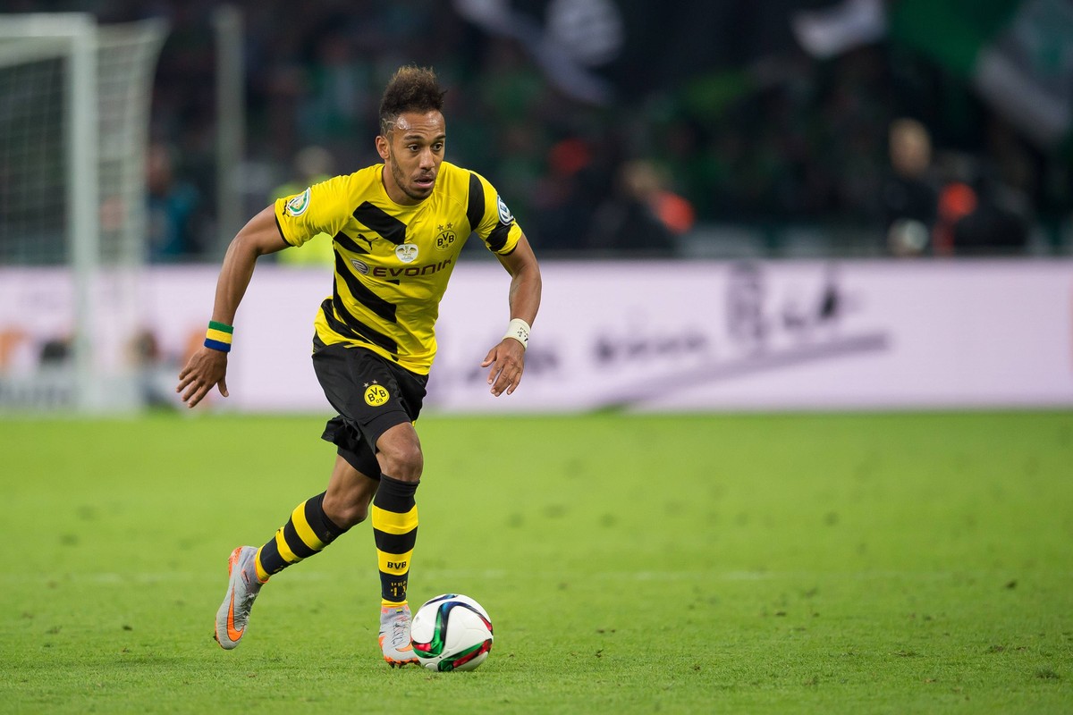 Samstag 30.05.2015, Fussball, Saison 2014/2015, 72. DFB Pokal Finale in Berlin, BV Borussia Dortmund - VfL Wolfsburg, 1:3, Pierre-Emerick Aubameyang (BVB) DeFodi001
Saturday 30 05 2015 Football Sea ...