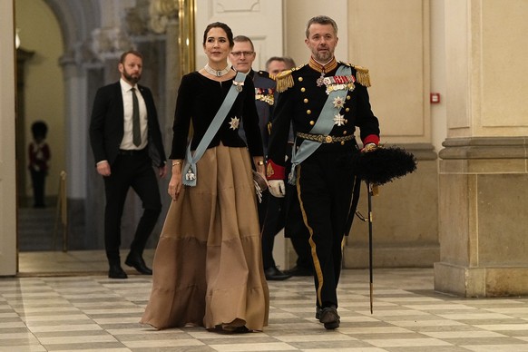 Denmark&#039;s Crown Prince Frederik and Crown Princess Mary arrive to the traditional New Year’s fete with officers from the Armed Forces, and the National Emergency Management Agency, as well as inv ...
