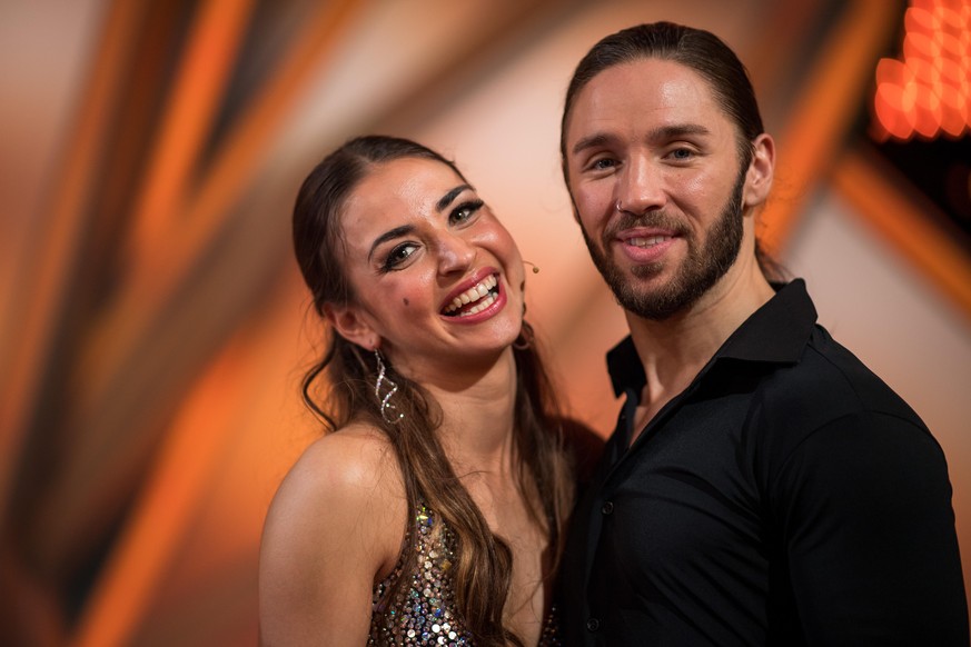 COLOGNE, GERMANY - JUNE 02: Gil Ofarim and Ekaterina Leonova stay together after the semi final of the tenth season of the television competition 'Let's Dance' on June 2, 2017 in Cologne, Germany. (Ph ...