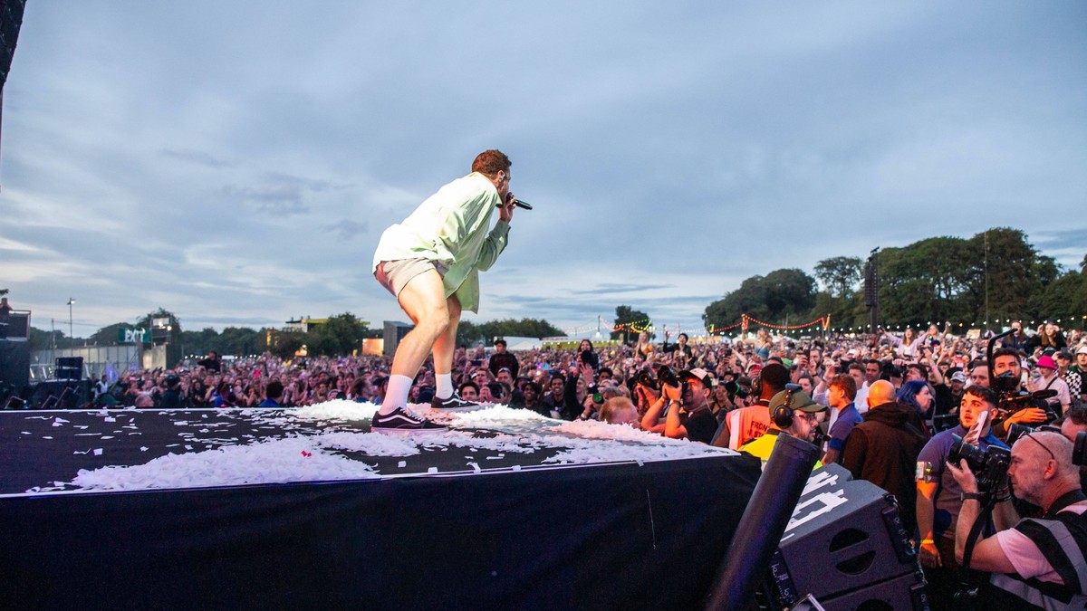 Imagine Dragons performing at Leeds Festival 2023 at Bramham Park, West Yorkshire, England, UK, 25th August 2023, Imagine Dragons performing at Leeds Festival 2023 at Bramham Park, West Yorkshire, Eng ...