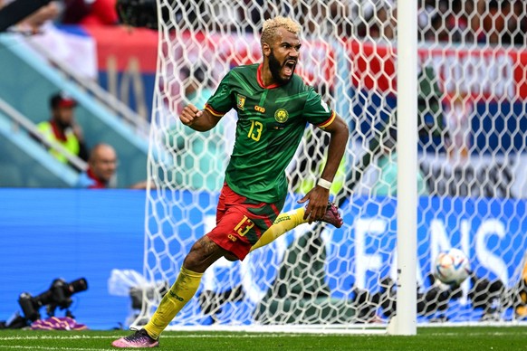RECORD DATE NOT STATED FIFA World Cup, WM, Weltmeisterschaft, Fussball Qatar 2022 Cameroon vs Serbia Eric Maxim Choupo-Moting celebrates his goal 2-3 of Cameroon during the game Cameroon vs Serbia, Co ...