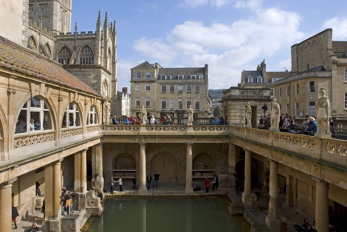 The Great Bath at the Roman Baths, City of Bath, Somerset, England PUBLICATIONxNOTxINxUSA Copyright: x xAllxCanadaxPhotosx 1990-11065064
