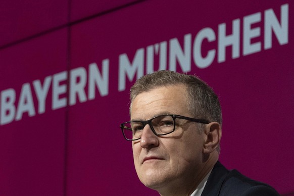 FILE - Bayern Munich soccer club CEO Jan Christian Dreesen attends a news conference in Munich, Germany, Sunday, May 28, 2023. Bayern Munich’s contentious sponsorship deals are leaving the club open t ...