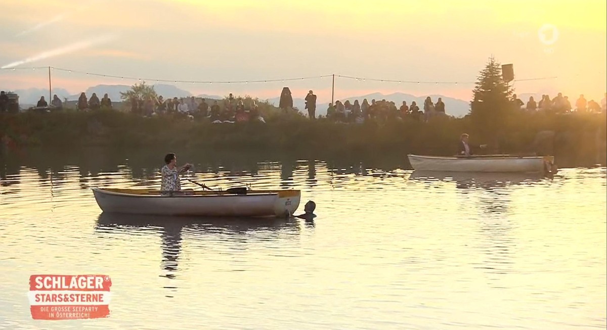 Florian Silbereisen und Andy Borg: Die beiden hatten Spaß auf dem Wasser.