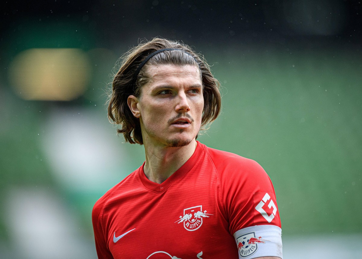 Leipzigs Marcel Sabitzer / SV Werder Bremen - RB Leipzig 1:4 / 10. April 2021 / Bremen, Weserstadion: Fussball 1. Bundesliga, 28. Spieltag. SV Werder Bremen - RB Leipzig 1:4 *** Leipzigs Marcel Sabitz ...