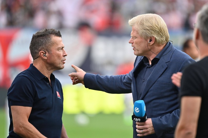 v.li:Lothar MATTHAEUS, Oliver KAHN Vorstandsvorsitzender FCB. Fussball DFL Supercup 2022, RB Leipzig - FC Bayern Muenchen 3-5 am 30.07.2022 Red Bull Arena Leipzig. *** f l Lothar MATTHAEUS, Oliver KAH ...