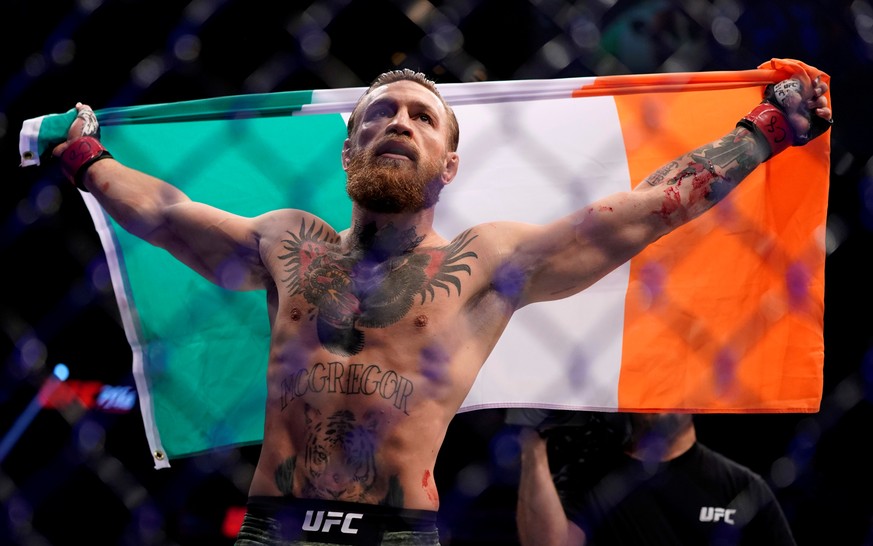 MMA Mixed Martial Arts - UFC 246 - Welterweight - Conor McGregor v Donald Cerrone - T-Mobile Arena, Las Vegas, United States - January 18, 2020 Conor McGregor celebrates his win against Donald Cerrone ...