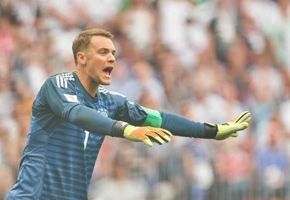 Germany - Mexico, Soccer, Moscow, June 17, 2018 Manuel NEUER, DFB 1 Torwart, Emotions, feelings, reaction, anger, furious, scream, rage, action, aggressive, aggression, GERMANY - MEXICO FIFA World Cup ...
