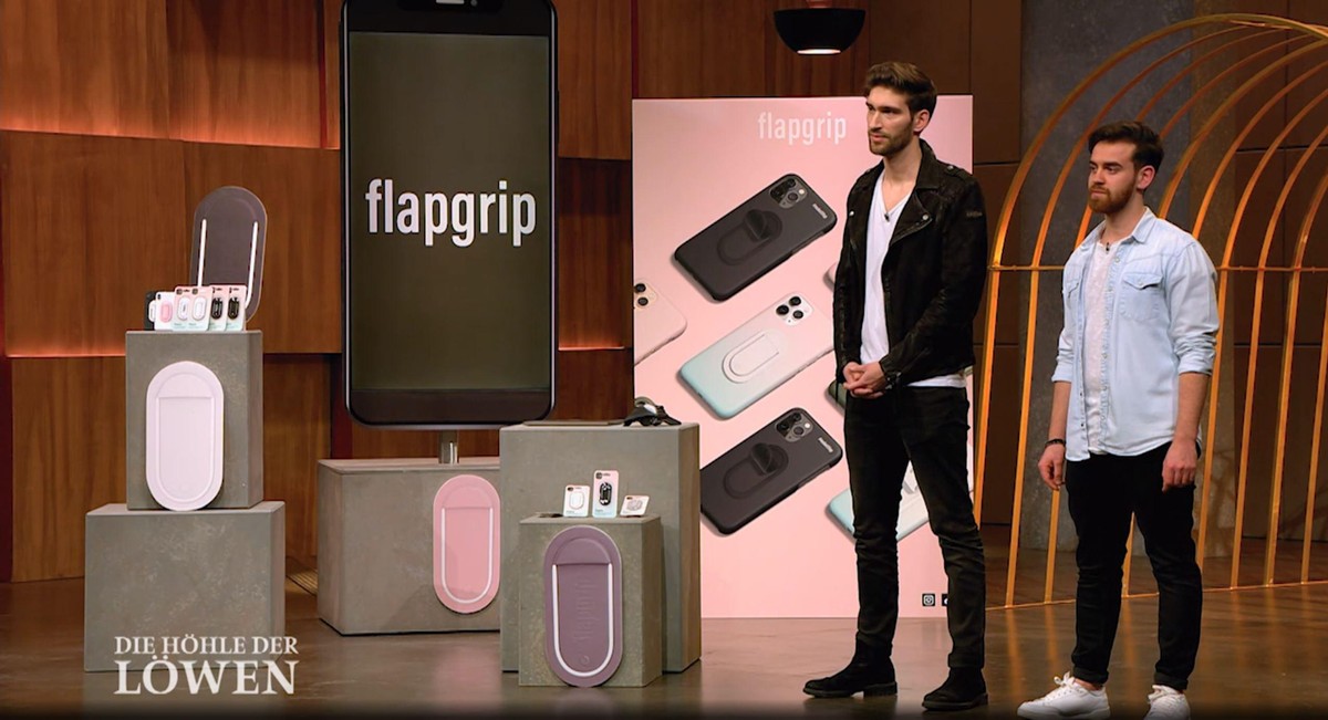 Die Gründer von "Flapgrip": Philip (links) und Cem versuchten die Investoren von sich zu überzeugen.