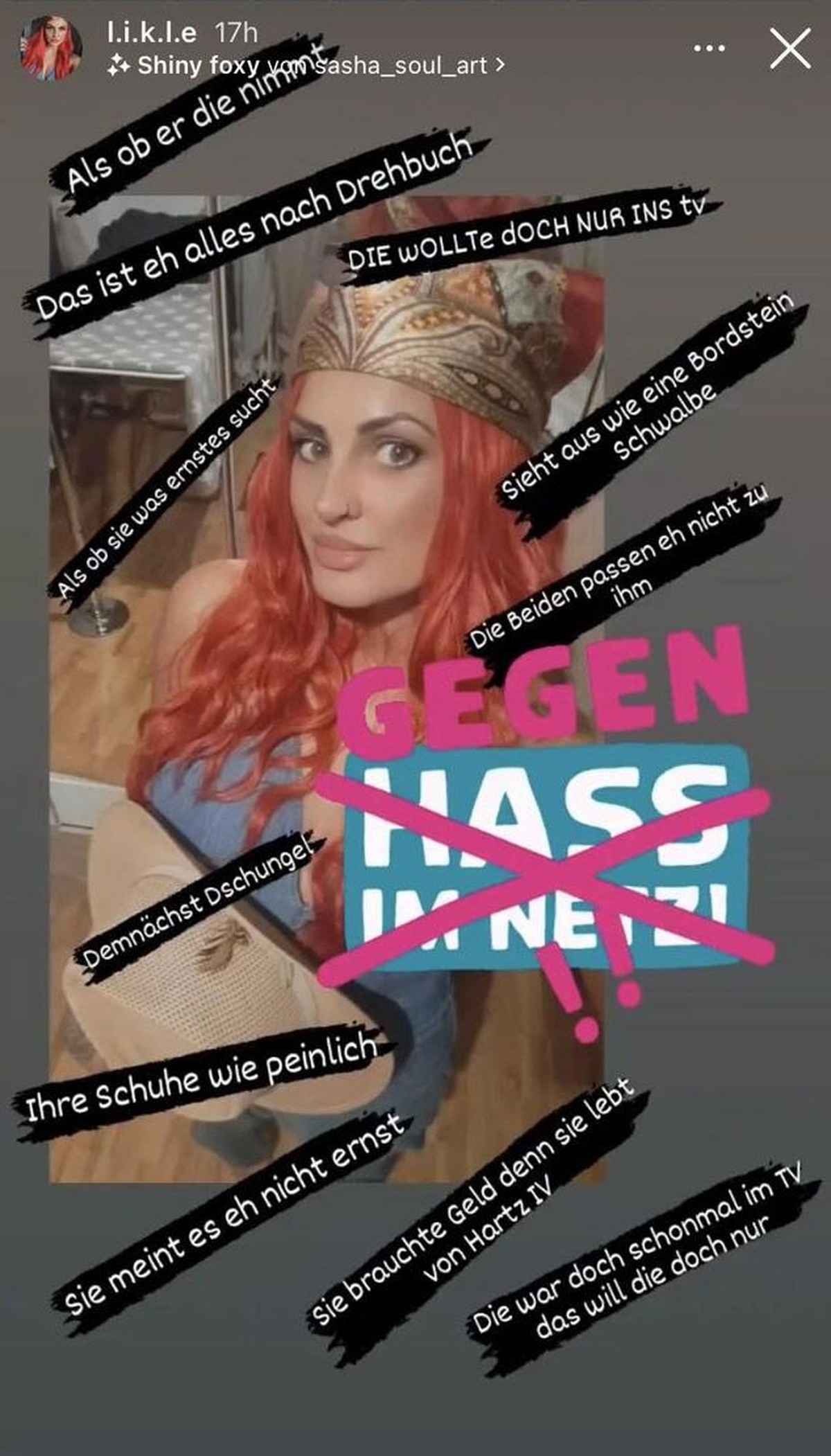 Lisa erhält viele böse Kommentare bei Social Media.
