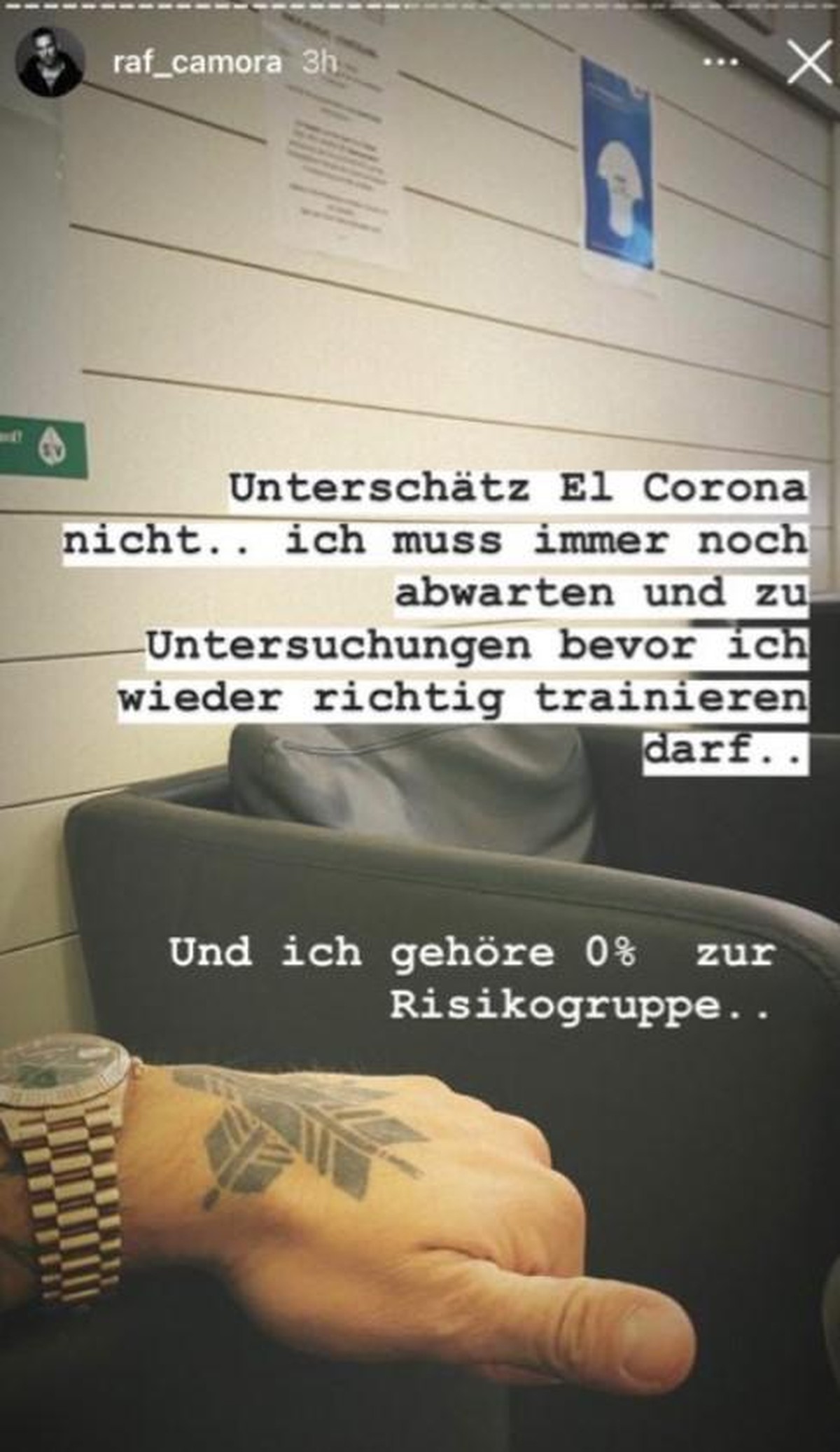 Raf Camora warnt seine Fans vor einer Corona-Infektion.