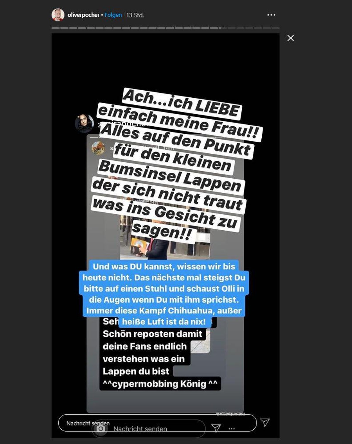 Pocher-Beef auf Instagram