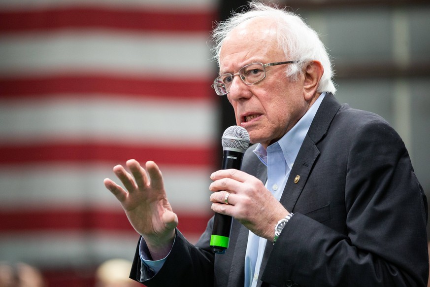 Bernie Sanders bei einem Auftritt in Manchester, New Hampshire.
