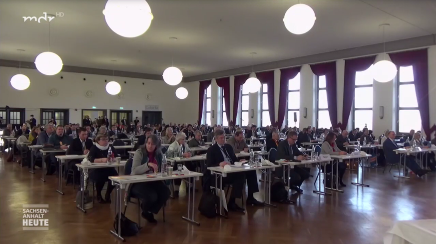 Rund 100 Delegierte trafen sich am Samstag zum CDU-Parteitag in Dessau-Roßlau.