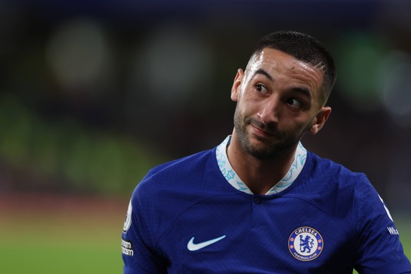 5th January 2023 Stamford Bridge, Chelsea, London, England: Premier League Football, Chelsea versus Manchester City Hakim Ziyech of Chelsea PUBLICATIONxNOTxINxUK ActionPlus12465036 ShaunxBrooks