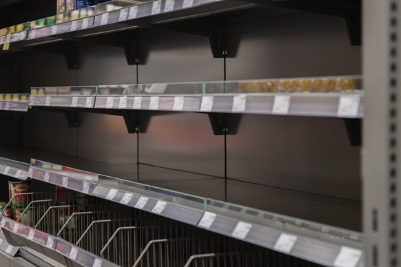 Gähnende Leere in den Supermarkt-Regalen: Zustände, die wir während Corona erlebt haben.