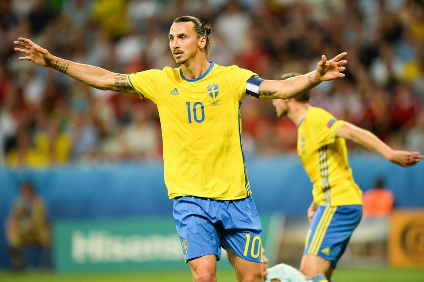 10 ZLATAN IBRAHIMOVIC (sue) - Fussball, Schweden vs. Belgien - UEFA EURO EM Europameisterschaft, Nationalteam L