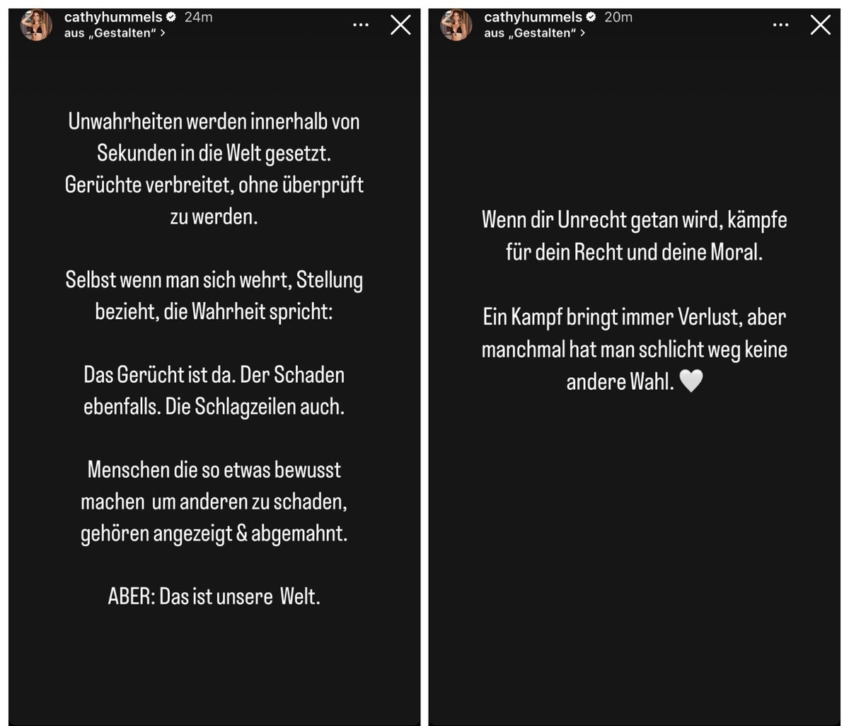 Cathy sprach über Unwahrheiten, die schnell in Umlauf kommen.