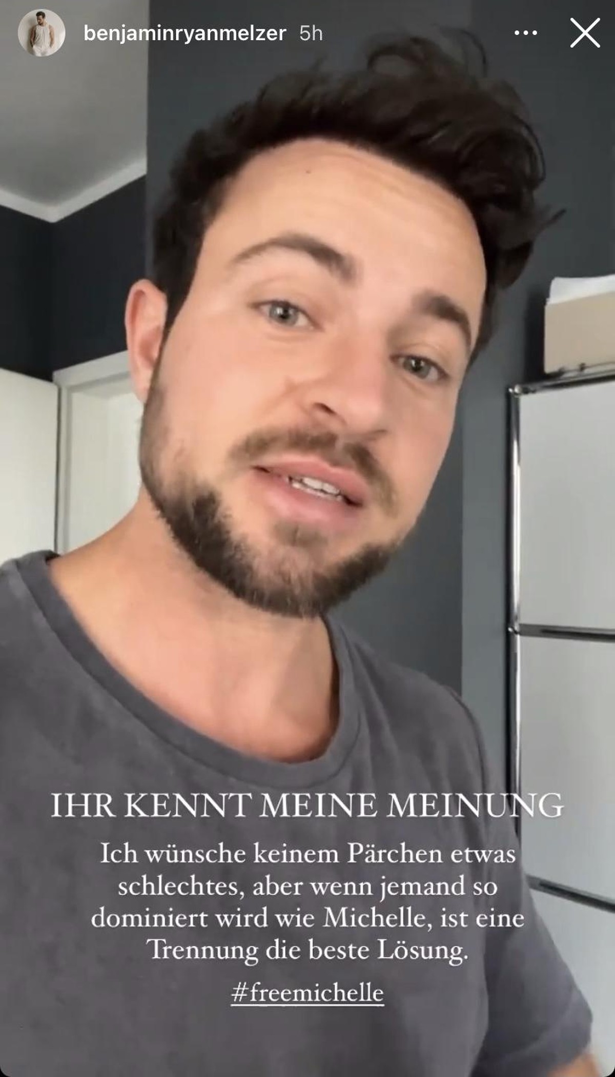 Benjamin Melzer meldet sich ebenfalls zu dem Beziehungs-Drama von Michelle und Mike zu Wort.