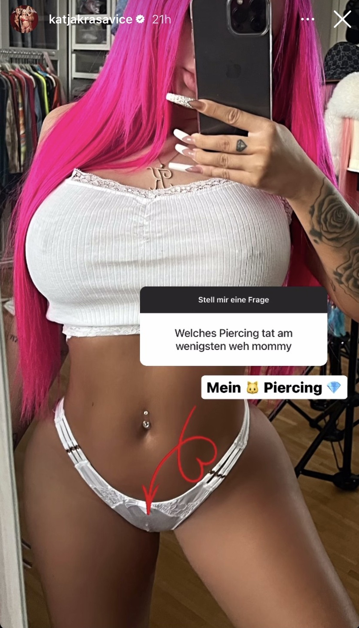 Katja beantwortet intime Fragen auf Instagram.