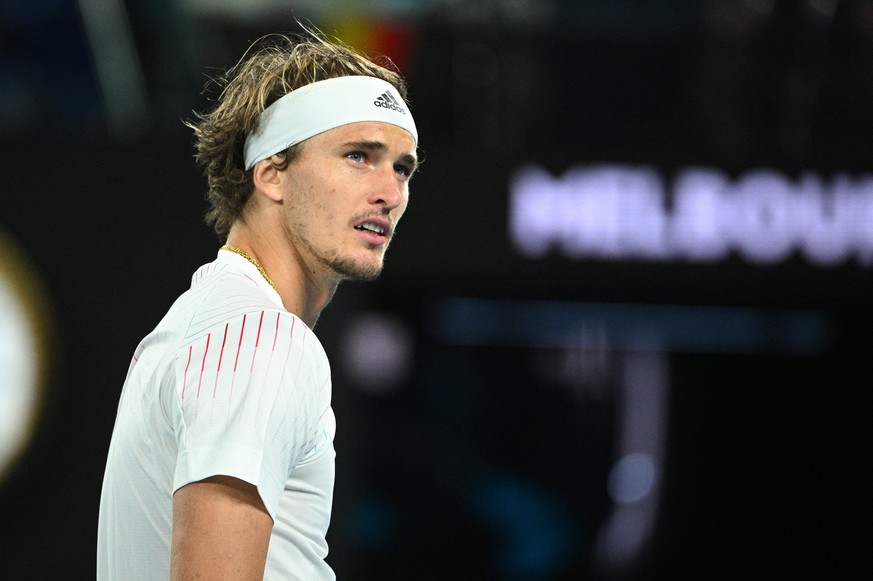 Alexander Zverev (GER) during his second round at the 2022 Australian Open at Melbourne Park in Melbourne, AUSTRALIA, on January 19, 2022. Photo by Corinne Dubreuil/ABACAPRESS.COM