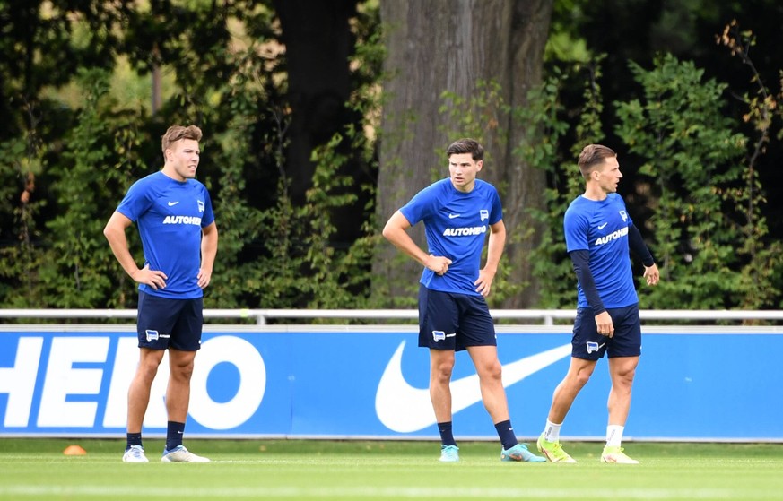 Hertha BSC, Training, v.l. Fredrik Andre Björkan (Hertha BSC), Jurgen Ekkelenkamp (Hertha BSC), Peter Pekarik (Hertha BSC), Marton Dardai (Hertha BSC), 06.07. 2022