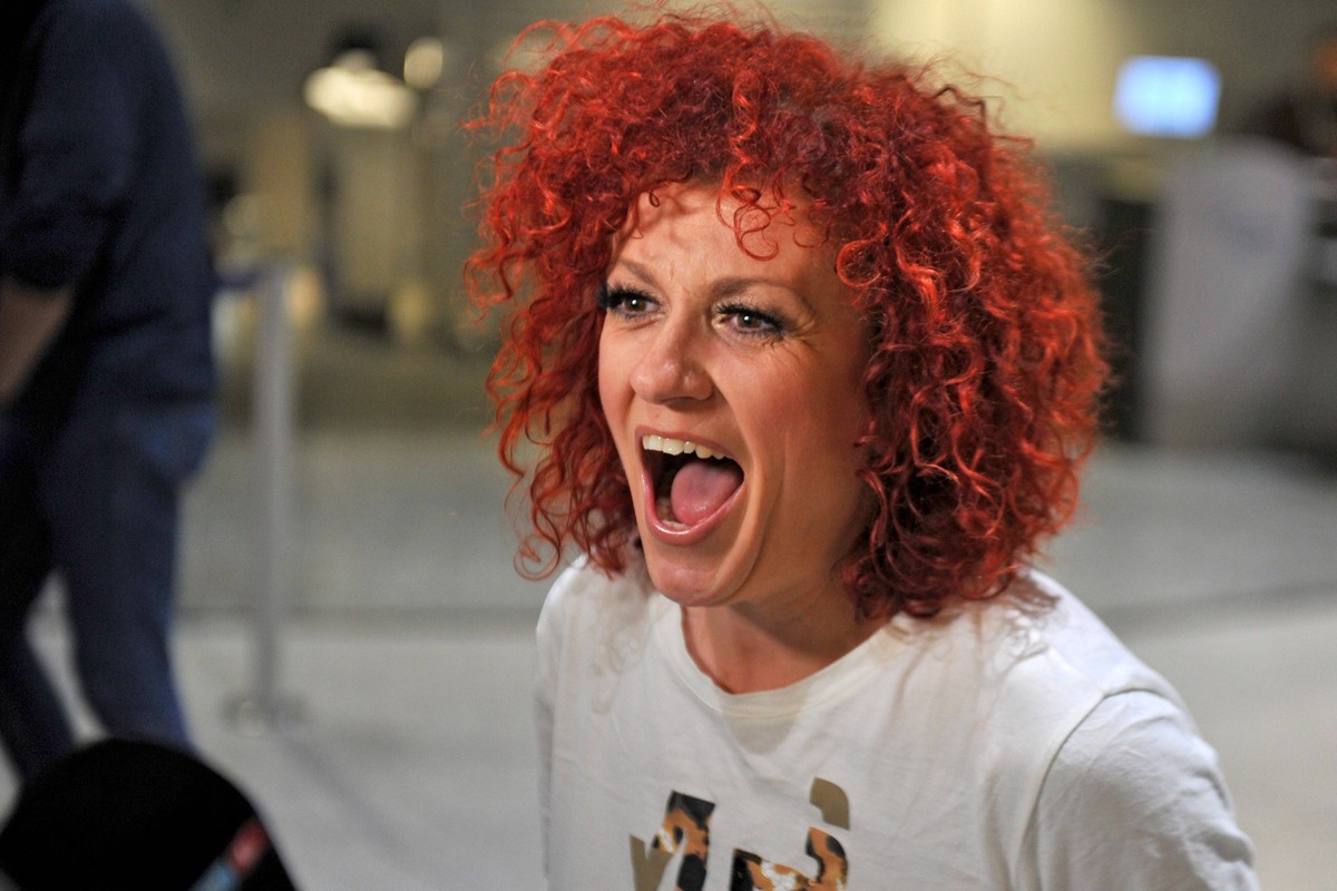 RTL - Dschungelcamp 2024. Lucy Diakovska anl��lich der Abreise der Kandidaten der RTL - Sendung Ich bin ein Star - holt mich hier raus zum Dschungel-Camp 2024 in Australien am 11.01.2024 auf dem Flugh ...