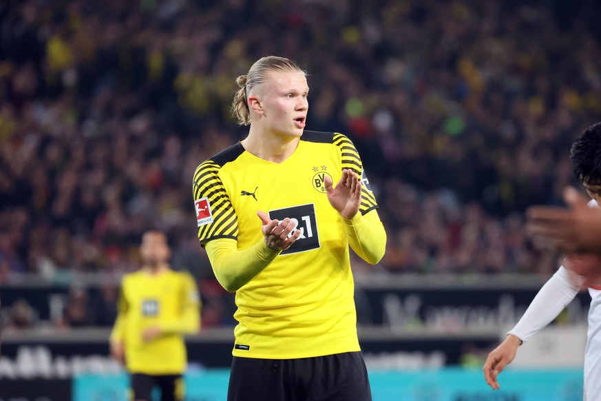 Erlin Haaland könnte Borussia Dortmund im Sommer dank eine Ausstiegsklausel verlassen.