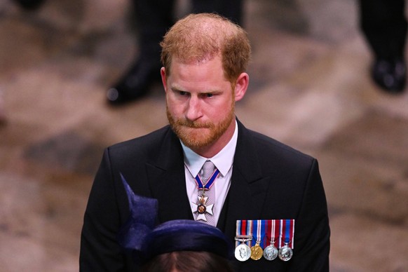 . 06/05/2023. London, United Kingdom. Prince Harry at The Coronation of King Charles III at Westminster Abbey in London. PUBLICATIONxINxGERxSUIxAUTxHUNxONLY xPoolx/xi-Imagesx IIM-24355-0161