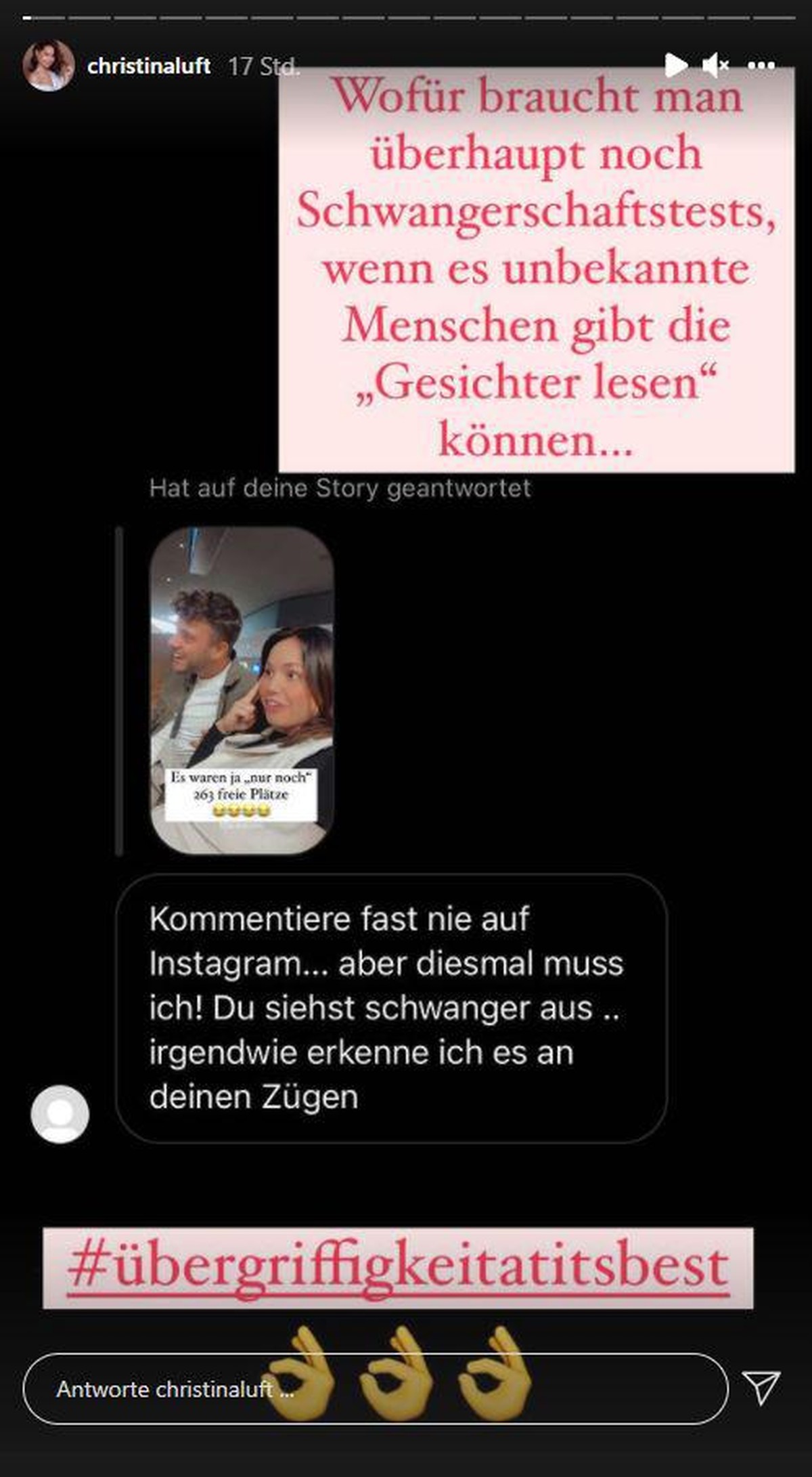 Christina Luft echauffierte sich über Fan-Kommentar.
