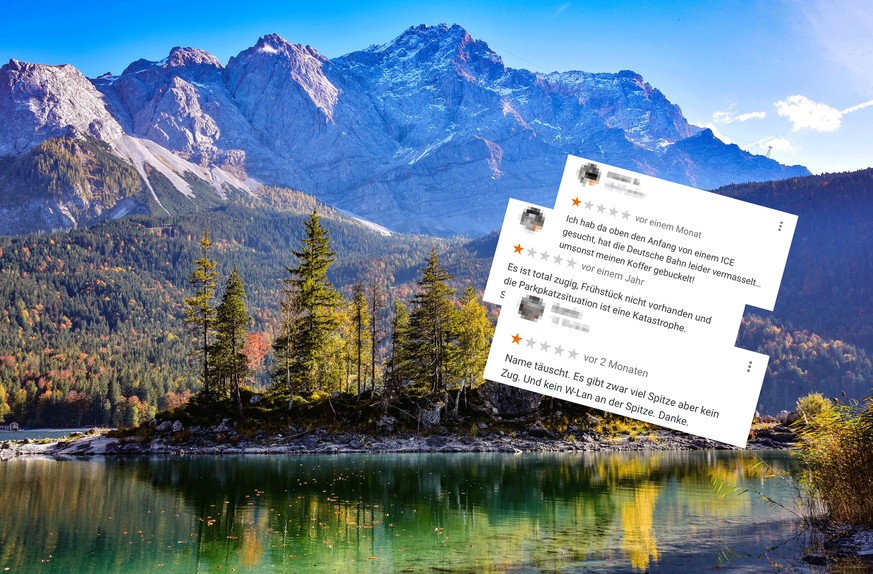 Vorne der Eibsee, hinten die Zugspitze. Dieser Anblick begeistert täglich Tourist:innen.