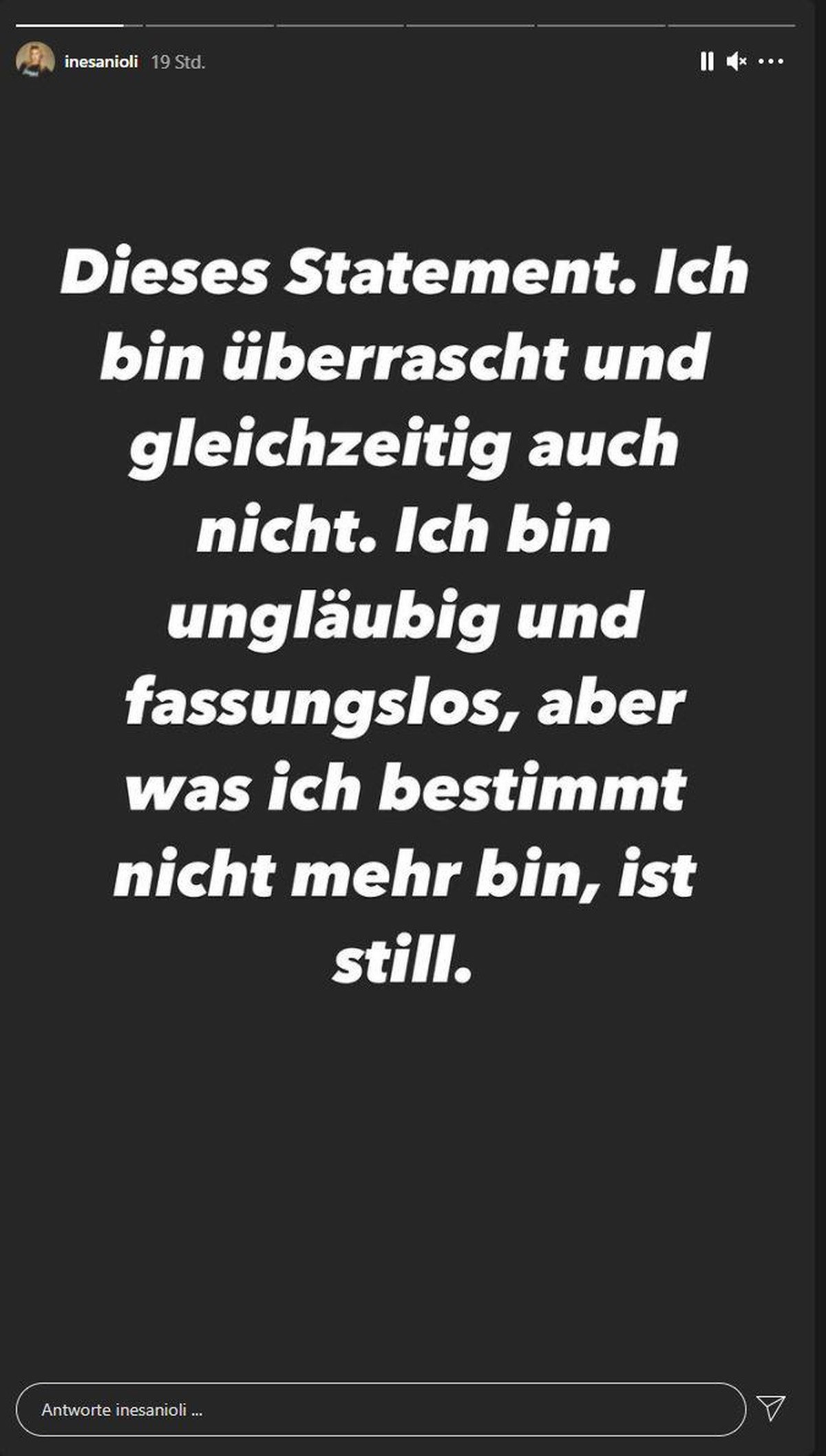 Ines Anioli reagiert auf das Statement von Luke Mockridge.