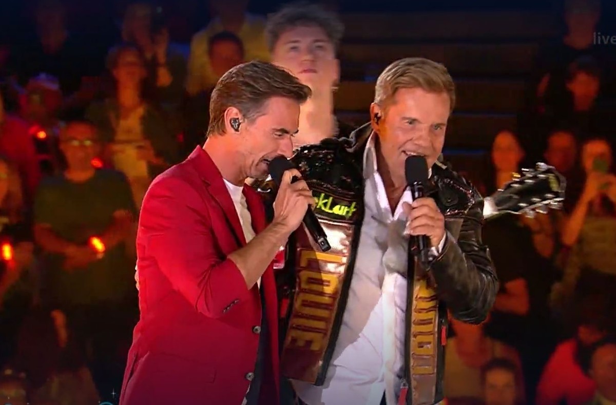 Florian Silbereisen und Dieter Bohlen sehen sich nach langer Zeit wieder.
