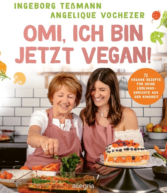 "Omi, ich bin jetzt vegan!" – Das vegane Kochbuch, das für jungere, aber auch für ältere Generationen funktioniert, 192 Seiten, 23 Euro