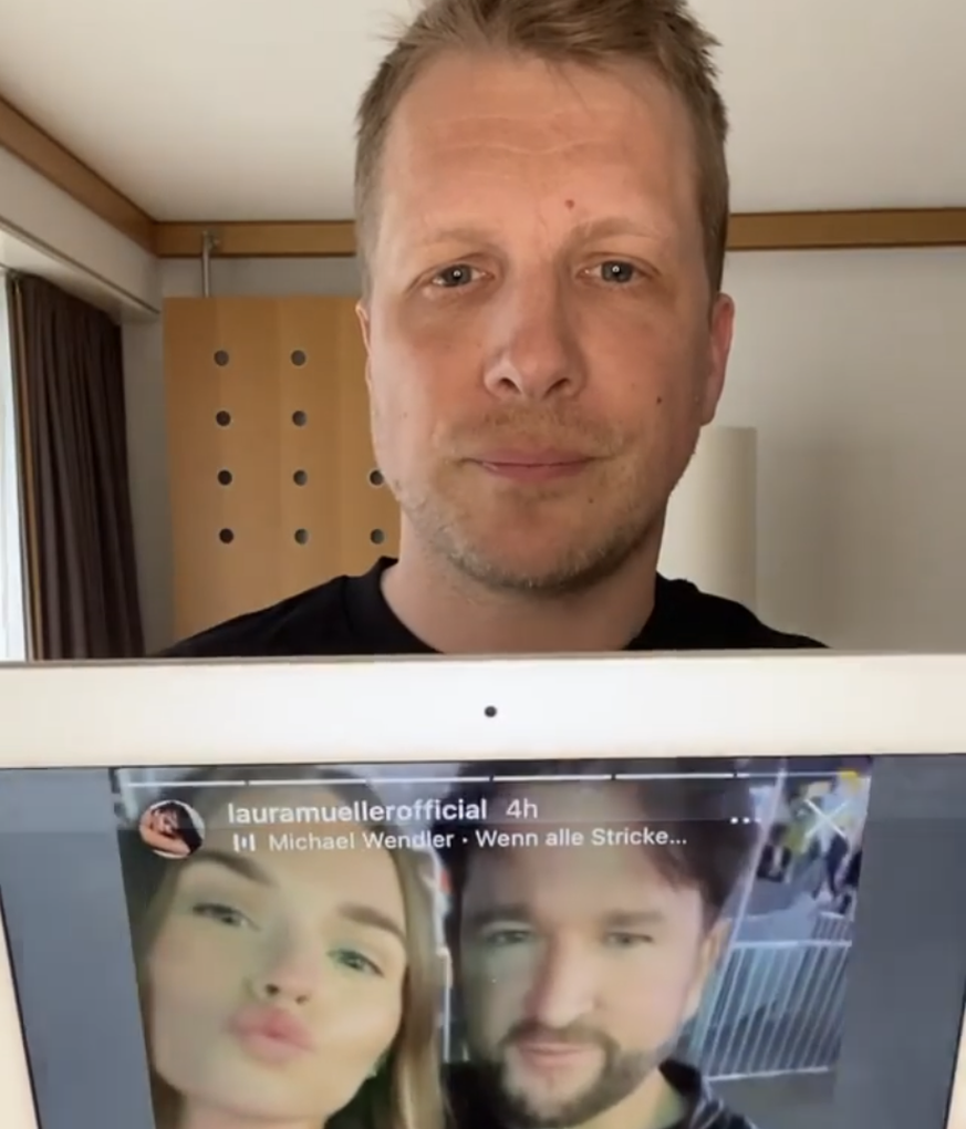 Oliver Pocher zeigte in seinem neuesten Video Ausschnitte von Lauras Instagram-Story.