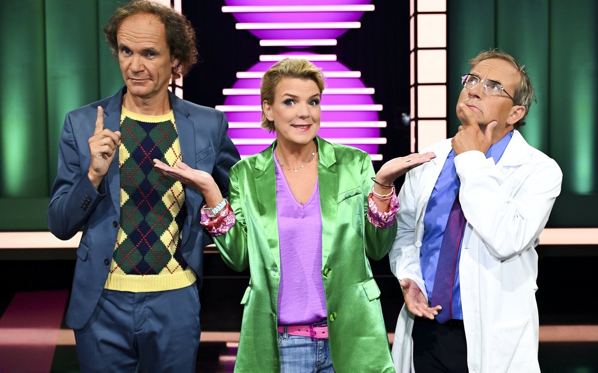 Titel: Geht&#039;s noch?! Die irrwitzige Verbrauchershow;
Staffel: 1;
Person: Olaf Schubert; Mirja Boes; Wigald Boning;
Copyright: Joyn/Willi Weber;
Fotograf: Willi Weber;
Bildredakteur: Isabella Toen ...