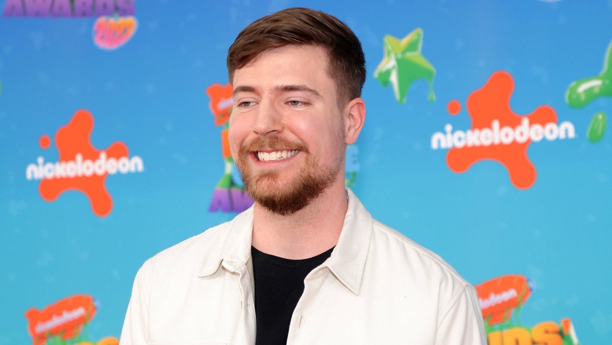 Mr. Beast attends the 37th annual Nickelodeon Kids Choice Awards at the Microsoft Theater in Los Angeles on Saturday, March 4, 2023. PUBLICATIONxINxGERxSUIxAUTxHUNxONLY LAP20230304187 GREGxGRUDT